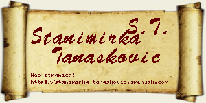 Stanimirka Tanasković vizit kartica
